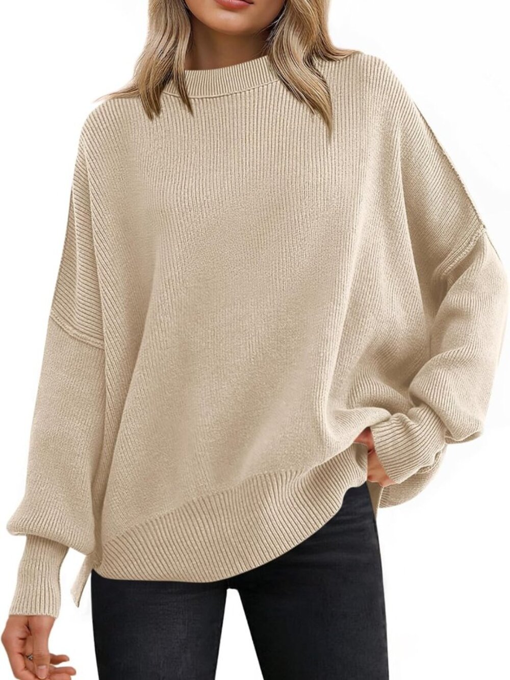 Cozy Oversized Knit Sweater for Women - Trendy Fall Outfit Essential 2026